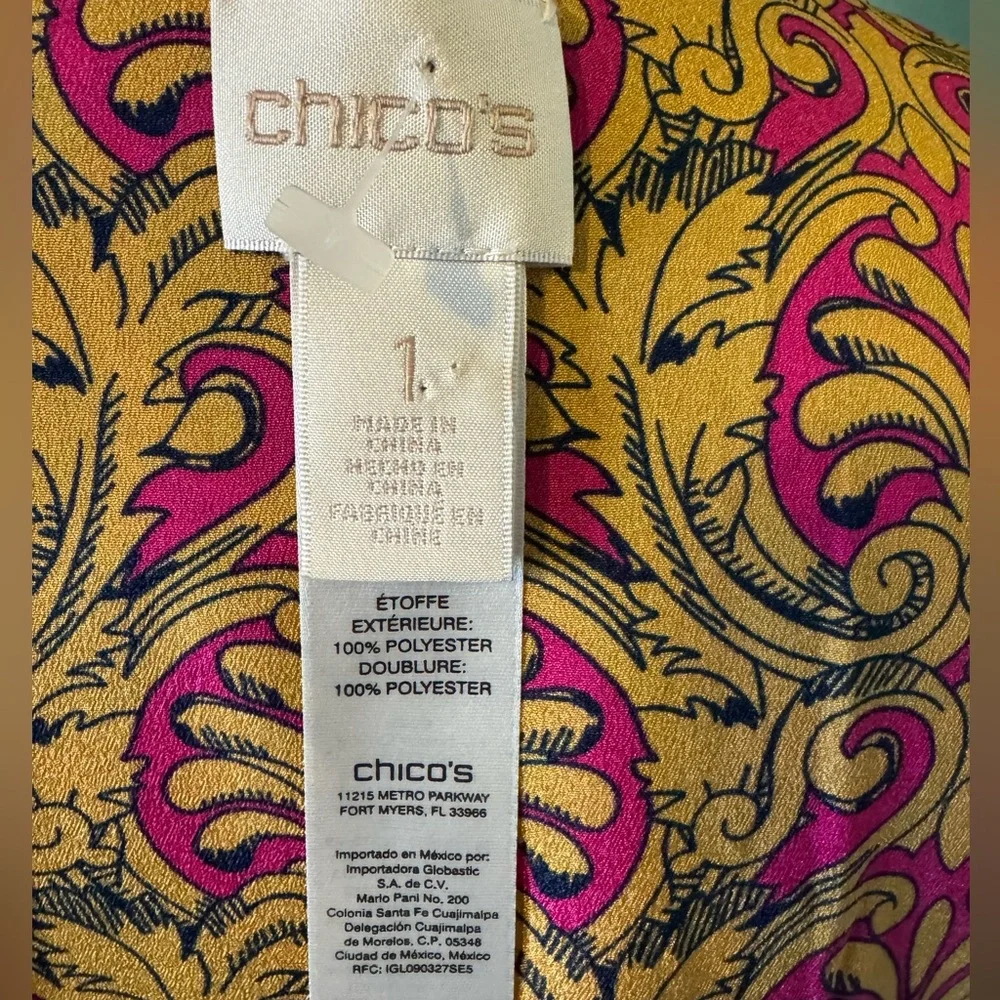 Chico’s Reversible Kimono Jacket NWT Size 1 Open Front Lightweight Duster - Picture 13 of 14